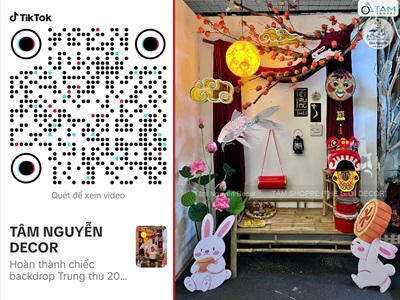 Backdrop Trung thu chủ đề Trăng treo [2025 - Tâm Nguyễn Decor] CC-TRUNGTHU-2501